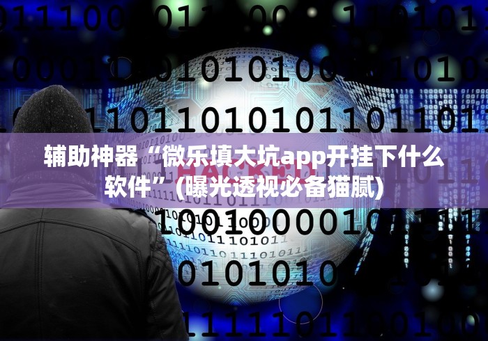 辅助神器“微乐填大坑app开挂下什么软件”(曝光透视必备猫腻)